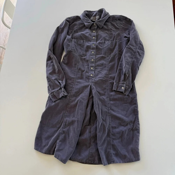 The Territory Ahead- Dusty Purple- Corduroy-Button- Shift Dress- Women’s 4 - Picture 1 of 14